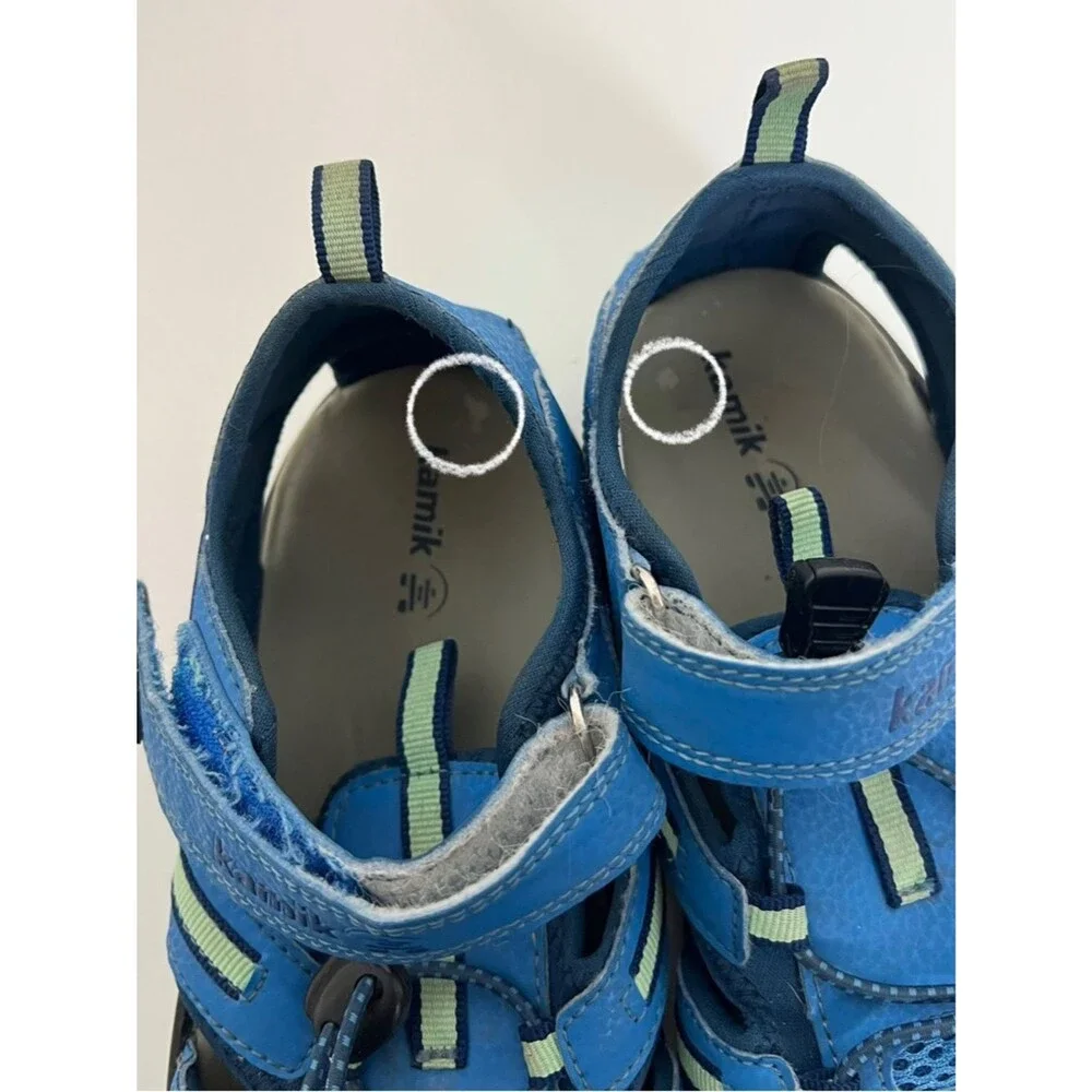 Kamik Outdoor Hiking Athletic Blue and Gray Kids Boys Sandals Water Shoes